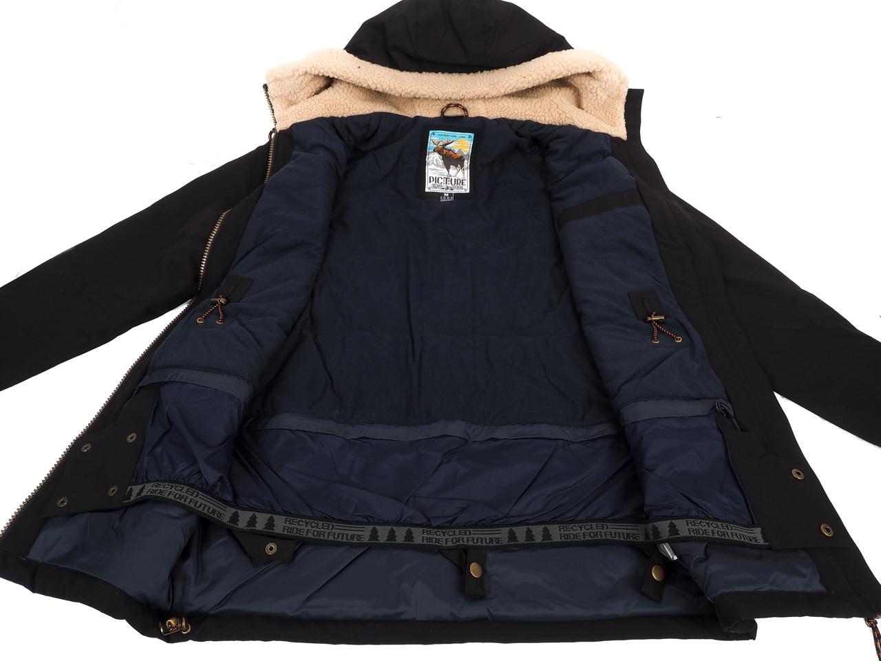 Parkas Longues Noir Black Picture Vestes Neuf Vermont Parka 59317 r4x7rq5