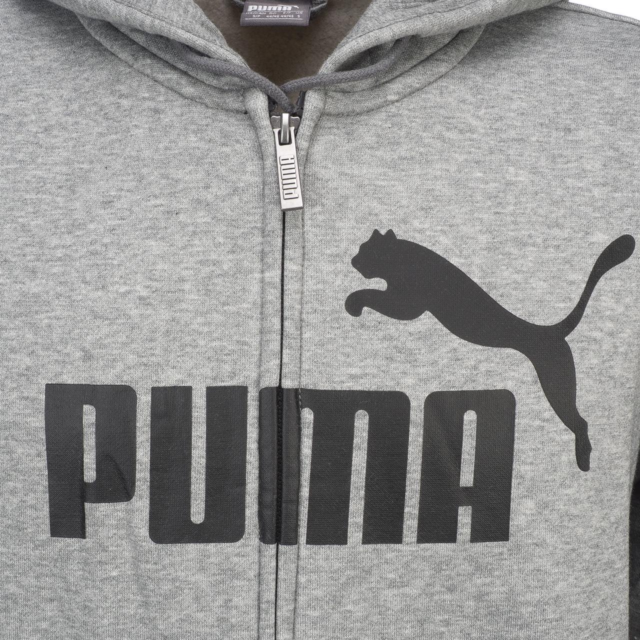 12833 Logo Ess Nuovo Felpe con Grc Felpe Grigio cappuccio Big con cappuccio Felpa con cappuccio Fz Puma ZBq4CS