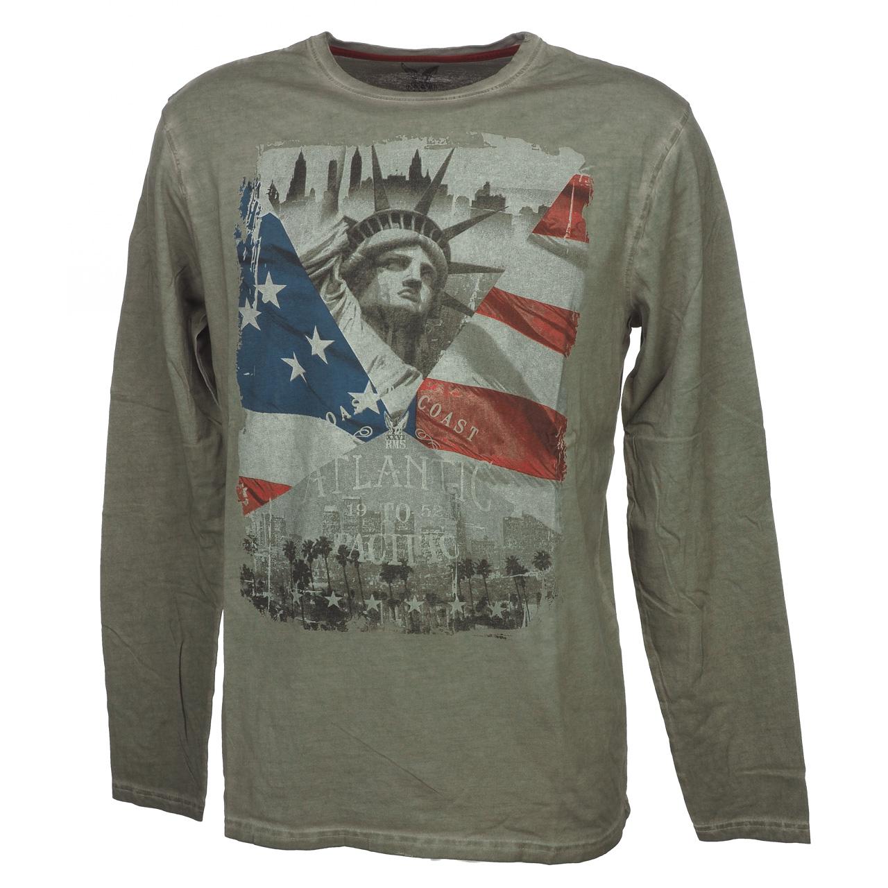 tee shirt vert manche longue