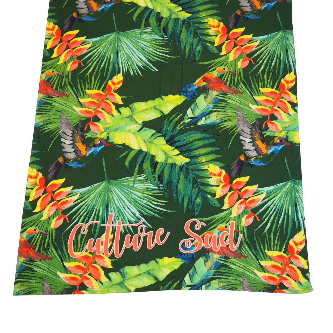 Serviette de bain drap de plage Culture sud Penalti rugby   90 x 170 cm Bleu 404 