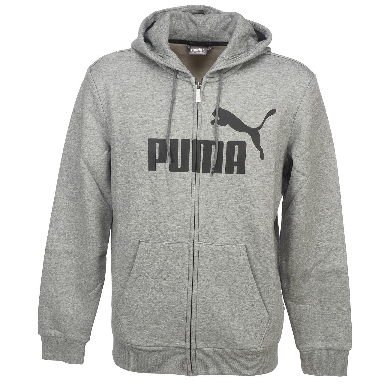 12833 Logo Ess Nuovo Felpe con Grc Felpe Grigio cappuccio Big con cappuccio Felpa con cappuccio Fz Puma ZBq4CS