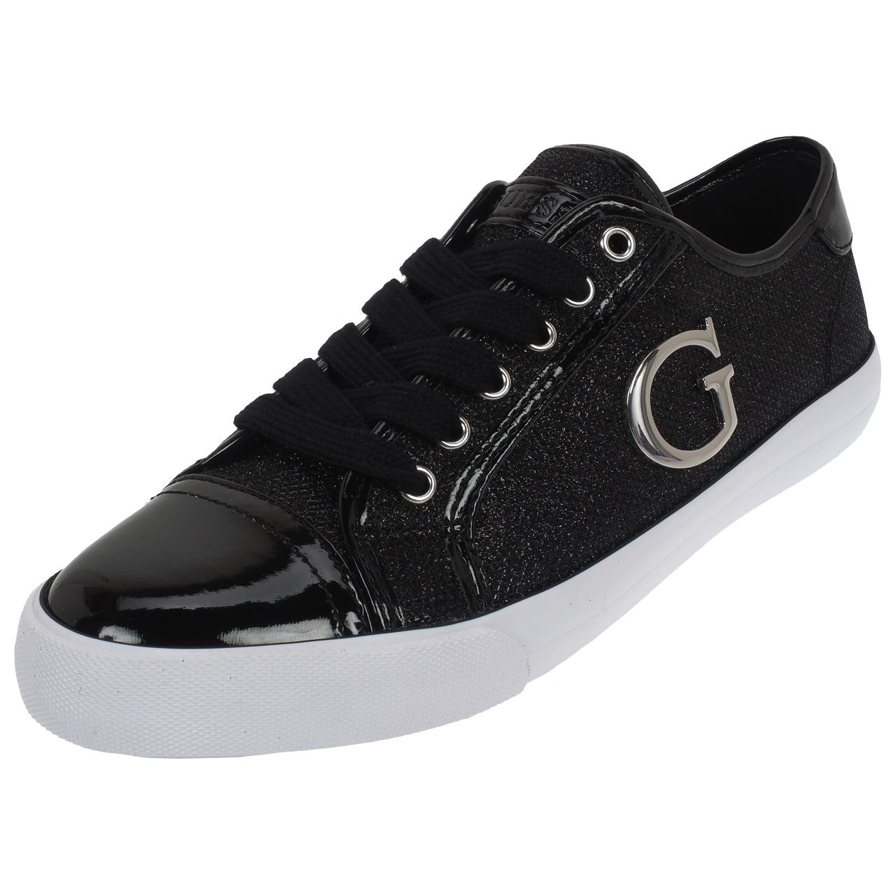 Chaussures basses toile Guess Fllly1 noir lady Noir 54889 Neuf Chaussures basses toile Guess Fllly1 noir lady Noir 54889 Neuf