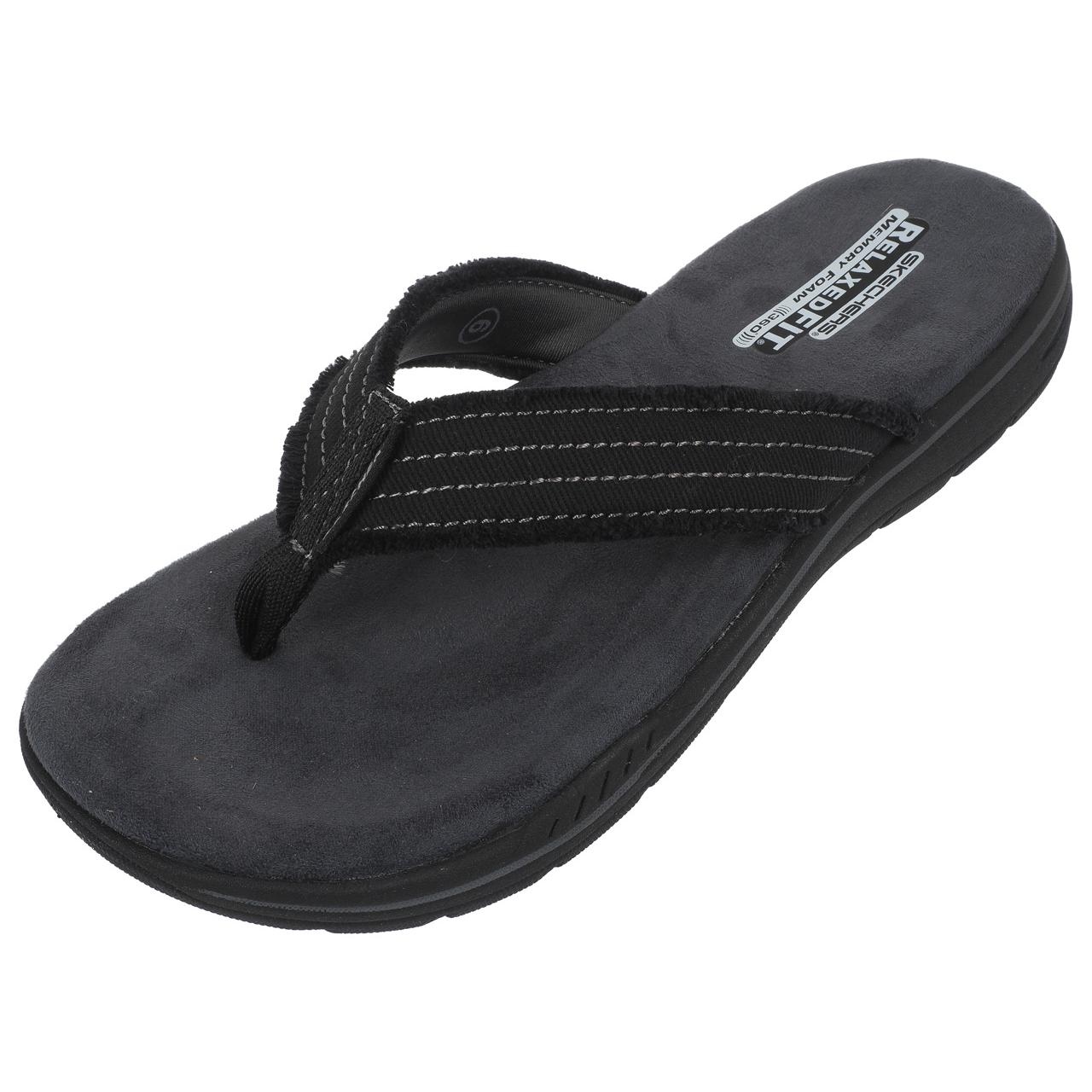 Nuovo Infradito Skechers Dettagli 77891 M Su Nero Arven ... Nuovo Infradito Skechers Dettagli 77891 M Su Nero Arven ...