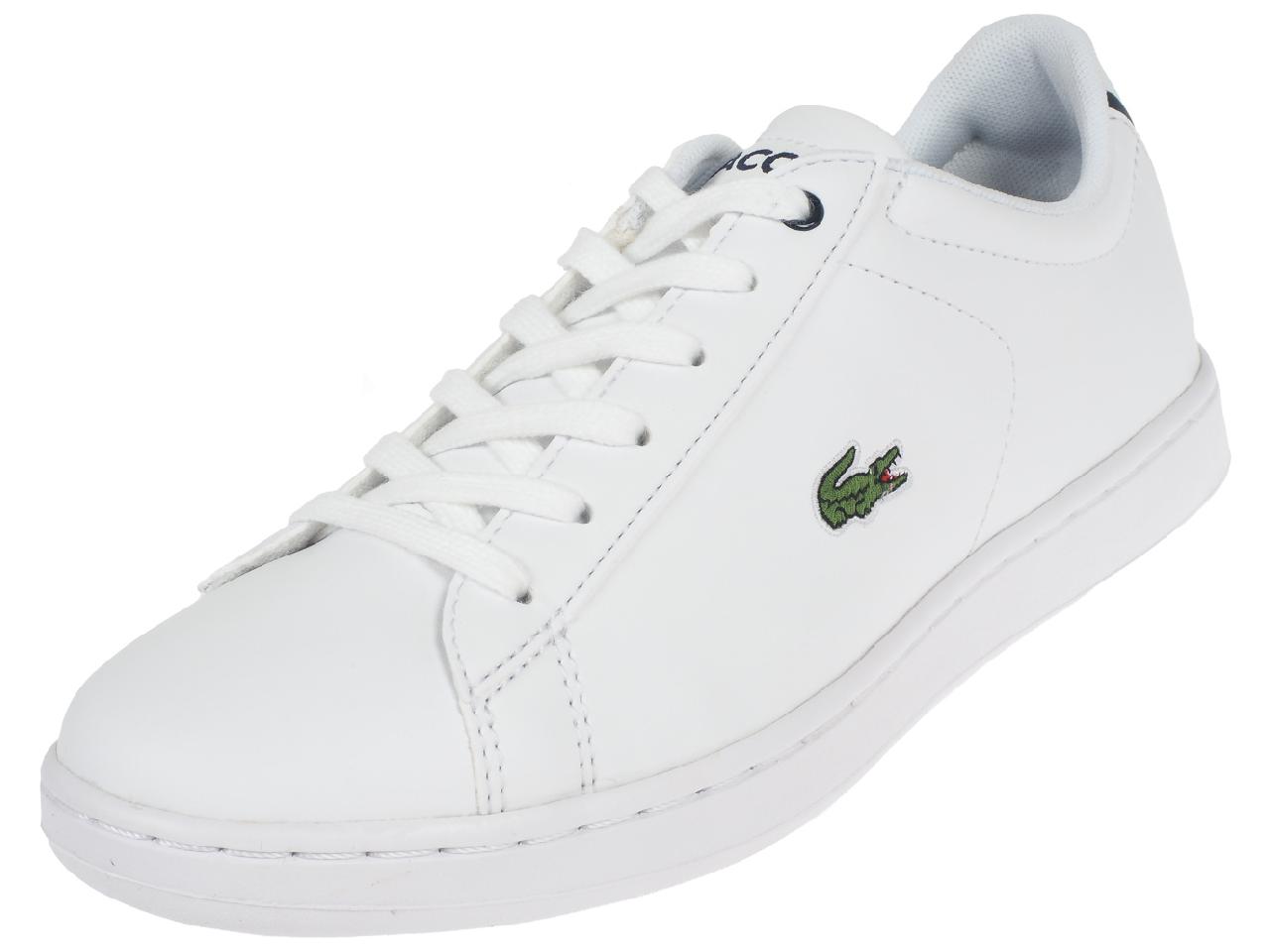 Acheter Chaussures basses cuir ou simili LACOSTE Carnaby evo girl blanc na  - Fille - Junior comparer achat / vente sur sportsdepot.fr